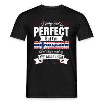 Norway Norwegian Norwegian Gift Idea Funny - Men's T-Shirt - black - Front - AI Model Male 178 light (178cm)