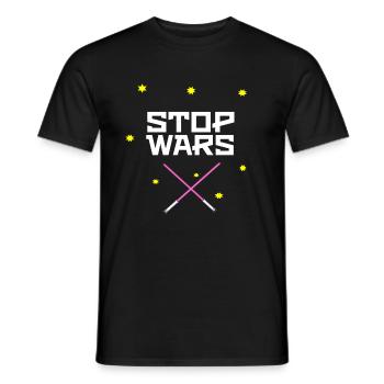 Stop Wars Gift Idea - Men's T-Shirt - black - Front - AI Model Male 178 light (178cm)