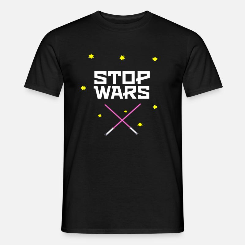 Stop Wars Geschenkidee - Männer T-Shirt - Schwarz