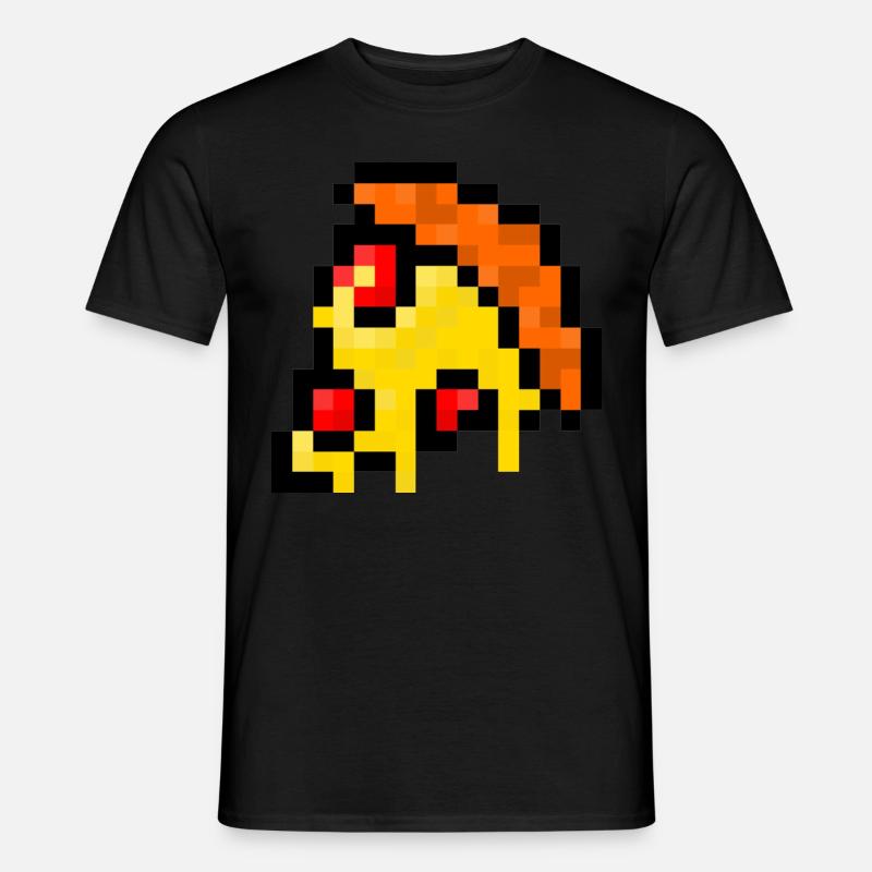 Pixel Pizza - Männer T-Shirt - Schwarz