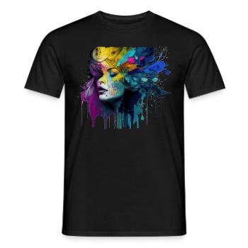 Women's Face Fantasy Gift - Men's T-Shirt - black - Front - AI Model Male 178 light (178cm)
