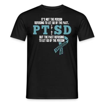 PTSD-Bewusstseins-Hemd - unterstütztes Veteranenmilitär - Männer T-Shirt - Schwarz - Vorne - AI Model Male 178 light (178cm)