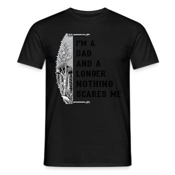 Ich bin ein Vater und ein Holzfällerhemd - Männer T-Shirt - Schwarz - Vorne - AI Model Male 178 light (178cm)