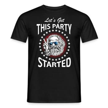 Karl Marx Kommunistische Partei Hemd Sozialistischer Marxismus - Männer T-Shirt - Schwarz - Vorne - AI Model Male 178 light (178cm)