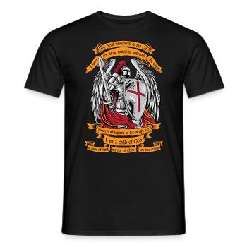 Ritter Templer Ich bin ein Kind von Gott Shirt Halloween - Männer T-Shirt - Schwarz - Vorne - AI Model Male 178 light (178cm)