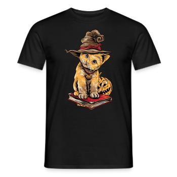 Halloween Kitten Adorable Kitty Cat Lover Shirt - Men's T-Shirt - black - Front - AI Model Male 178 light (178cm)