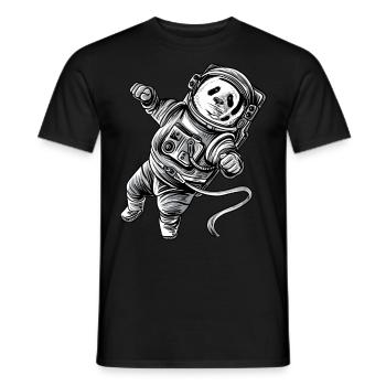 Astronaut Panda im Weltraum Panda Bear Astropanda - Männer T-Shirt - Schwarz - Vorne - AI Model Male 178 light (178cm)