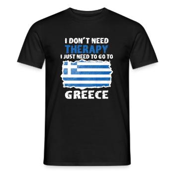 Greece - Men's T-Shirt - black - Front - AI Model Male 178 light (178cm)