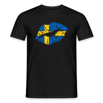 Svezia - T-shirt uomo - nero - Fronte - AI Model Male 178 light (178cm)