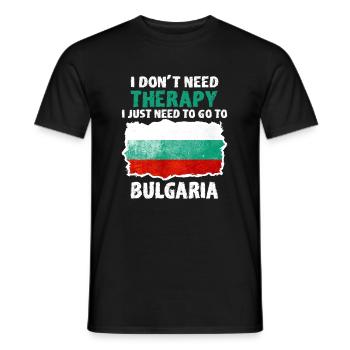 Bulgaria - Men's T-Shirt - black - Front - AI Model Male 178 light (178cm)
