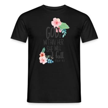 Bibel inspirierend zitiert Gott in ihrem Fall nicht - Männer T-Shirt - Schwarz - Vorne - AI Model Male 178 light (178cm)