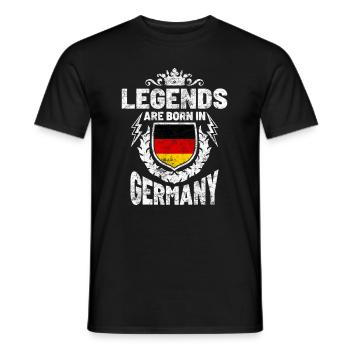 Allemagne - T-shirt homme - noir - Devant - AI Model Male 178 light (178cm)