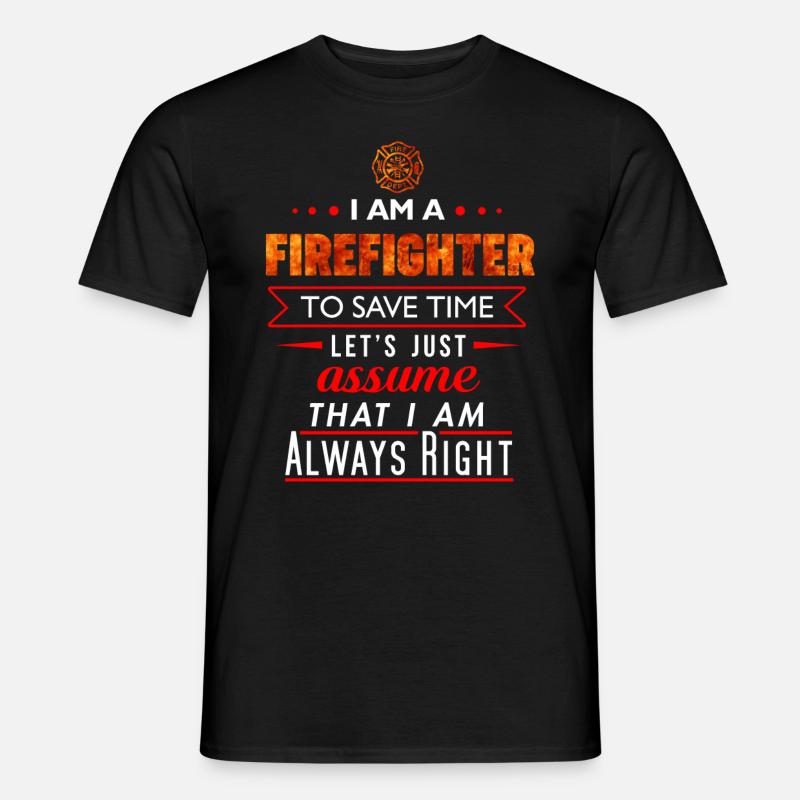 Firefighter Firefighter Funny Gift - Men's T-Shirt - black