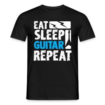 Gitarre spielen Gitarre Geschenk Gittarist - Männer T-Shirt - Schwarz - Vorne - AI Model Male 178 light (178cm)