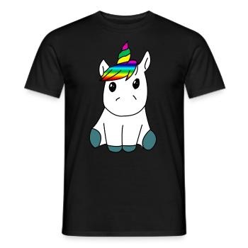 Douce licorne - T-shirt homme - noir - Devant - AI Model Male 178 light (178cm)