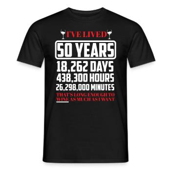 50ème anniversaire - T-shirt homme - noir - Devant - AI Model Male 178 light (178cm)