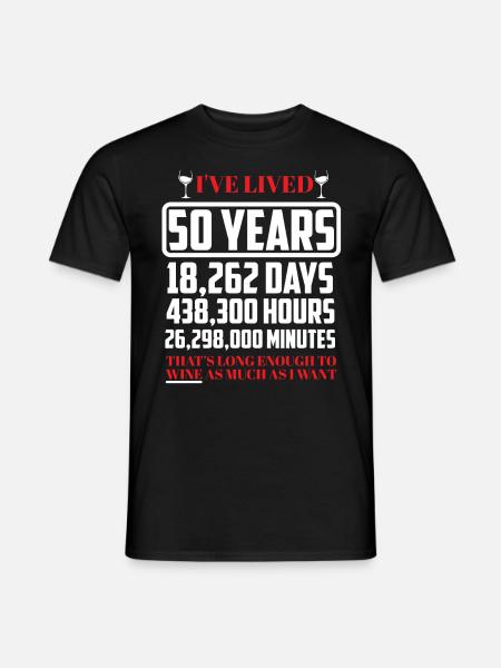 50ème anniversaire - Mænd T-shirt - sort