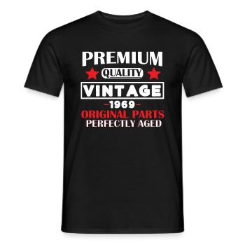 1969 - Männer T-Shirt - Schwarz - Vorne - AI Model Male 178 light (178cm)
