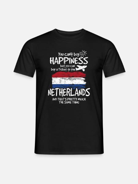 Nederland cadeau cadeau idee - Heren T-shirt - zwart