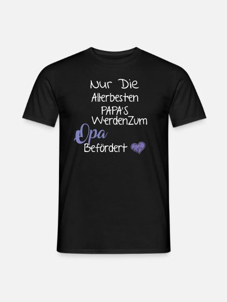 Papa's Werden Zum Opa Befördert - Endlich Opa - Männer T-Shirt - Schwarz