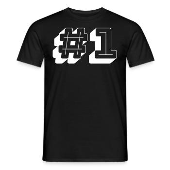Nummer Eins Nummer 1 - Männer T-Shirt - Schwarz - Vorne - AI Model Male 178 light (178cm)