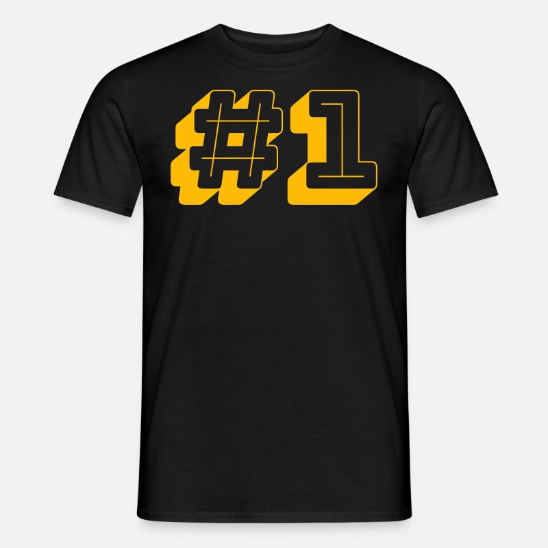 Nummer Eins Nummer 1 - Männer T-Shirt - Schwarz