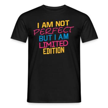I am not perfect... (1a) - Männer T-Shirt - Schwarz - Vorne - AI Model Male 178 light (178cm)