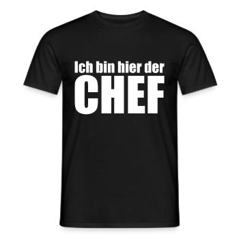 Chef - Männer T-Shirt - Schwarz - Vorne - AI Model Male 178 light (178cm)