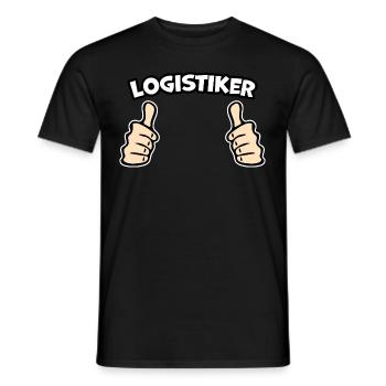 Logistiker Logostik Lager - Männer T-Shirt - Schwarz - Vorne - AI Model Male 178 light (178cm)