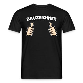 Bauzeichner Architektur Geschenkidee - Männer T-Shirt - Schwarz - Vorne - AI Model Male 178 light (178cm)