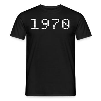 1970 Year of birth - Men's T-Shirt - black - Front - AI Model Male 178 light (178cm)