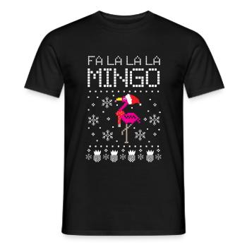 Weihnachten Falalalamingo Flamingo - Männer T-Shirt - Schwarz - Vorne - AI Model Male 178 light (178cm)