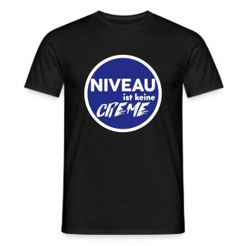 Niveau ist keine Creme - Männer T-Shirt - Schwarz - Vorne - AI Model Male 178 light (178cm)