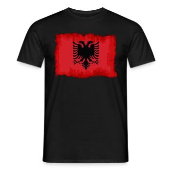 Albanien flagge ink Doppeladler - Männer T-Shirt - Schwarz - Vorne - AI Model Male 178 light (178cm)