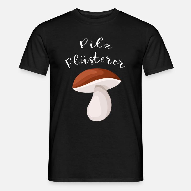 Pilz Flüsterer - Männer T-Shirt - Schwarz