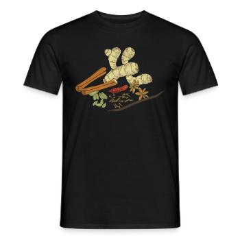 Gewuerze - Men's T-Shirt - black - Front - AI Model Male 178 light (178cm)
