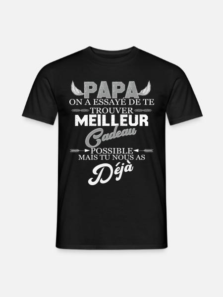 Cadeau Papa Noël Idée Cadeau Homme Citation Enfant - T-shirt homme - noir