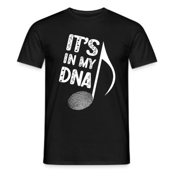 Musique DNA Note Musiciens Orchestre Chef d’orchestre Chœur - T-shirt homme - noir - Devant - AI Model Male 178 light (178cm)