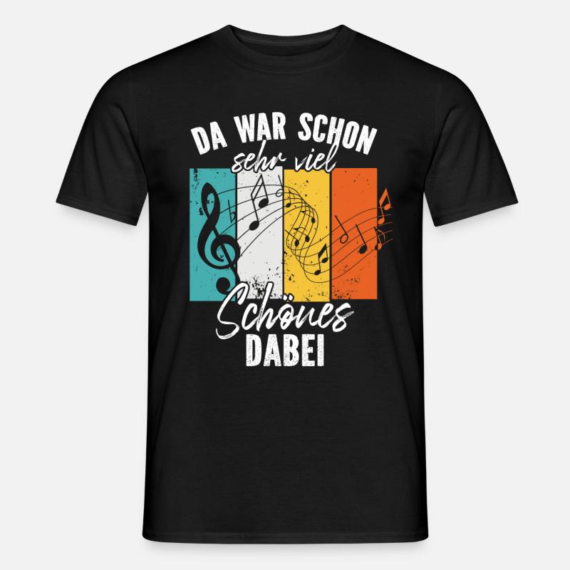 Chorleiter Dirigent Musiklehrer Musiker Retro Note - Männer T-Shirt - Schwarz