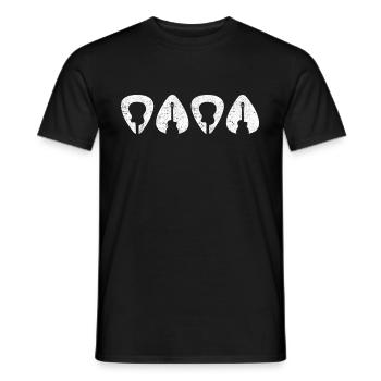 Gitarre Papa Musiker Instrument Plektron Gitarrist - Männer T-Shirt - Schwarz - Vorne - AI Model Male 178 light (178cm)