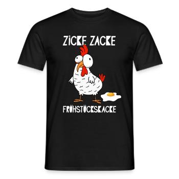 Hühnerhalter Hühnerstall Huhn Henne Frühstück Ei - Männer T-Shirt - Schwarz - Vorne - AI Model Male 178 light (178cm)