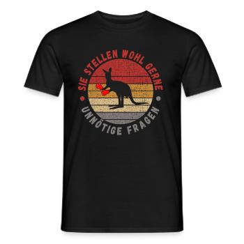 Ask Probably Like Unnecessary Questions Boxer Kangaroo - Men's T-Shirt - black - Front - AI Model Male 178 light (178cm)