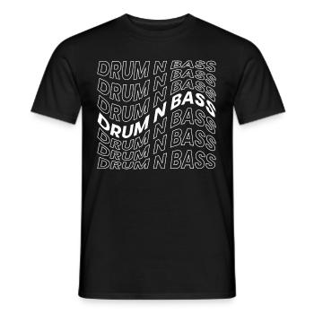 Schlagzeug und Bass - Männer T-Shirt - Schwarz - Vorne - AI Model Male 178 light (178cm)