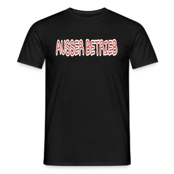 Ausser Betrieb - Männer T-Shirt - Schwarz - Vorne - AI Model Male 178 light (178cm)