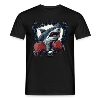 Hai Boxer MMA Logo - Männer T-Shirt - Schwarz - Vorne - AI Model Male 178 light (178cm)