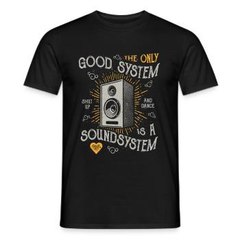 LE SYSTÈME EST BON SEULEMENT UN SYSTÈME DE SON CADEAU - T-shirt homme - noir - Devant - AI Model Male 178 light (178cm)