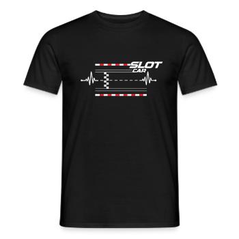Le Racing, c’est la vie ! - Slot car Slot racing - T-shirt homme - noir - Devant - AI Model Male 178 light (178cm)