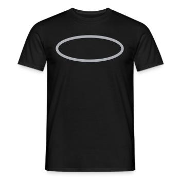 Oval Circle Geometry - Men's T-Shirt - black - Front - AI Model Male 178 light (178cm)