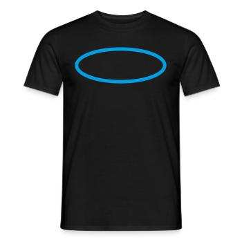 Oval Circle Decoration - Men's T-Shirt - black - Front - AI Model Male 178 light (178cm)