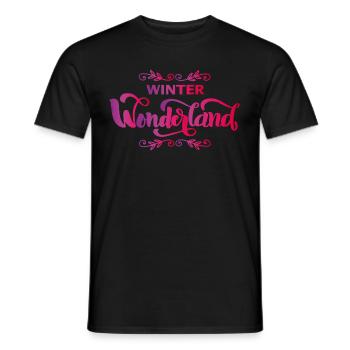 Winter Wonderland Snow Christmas Xmas Gift - Men's T-Shirt - black - Front - AI Model Male 178 light (178cm)